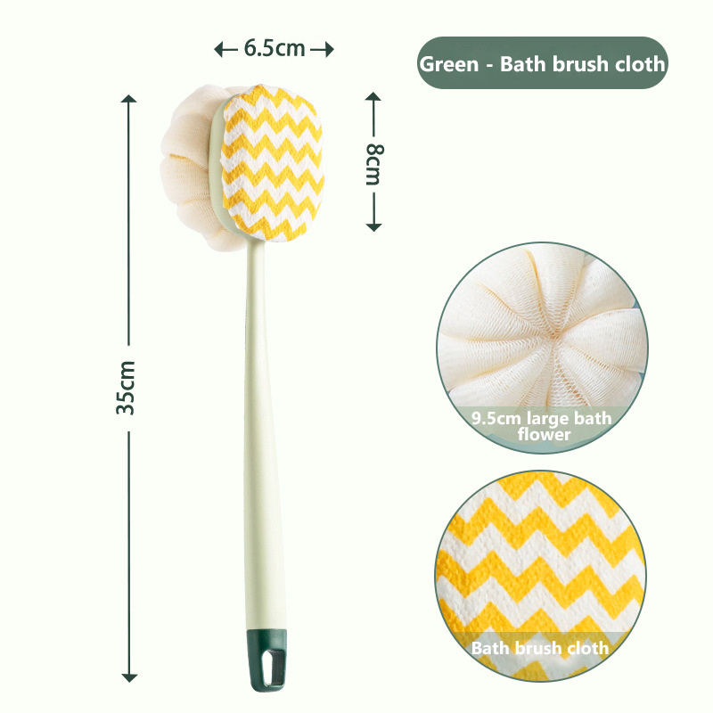 Long-handled bath brush, rubbing soft-haired bathing towel,, ball, back brush