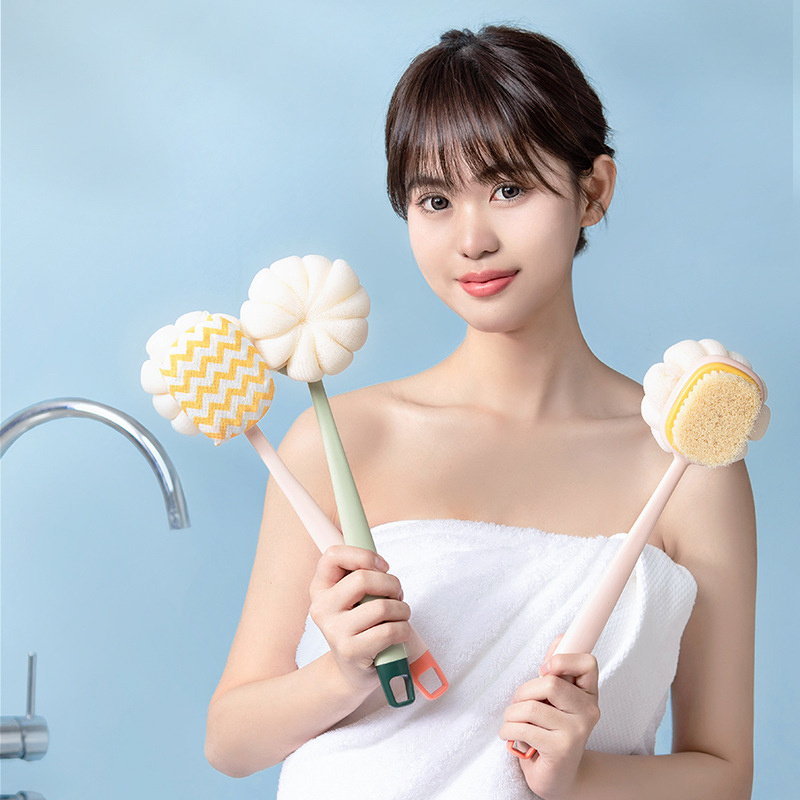 Long-handled bath brush, rubbing soft-haired bathing towel,, ball, back brush