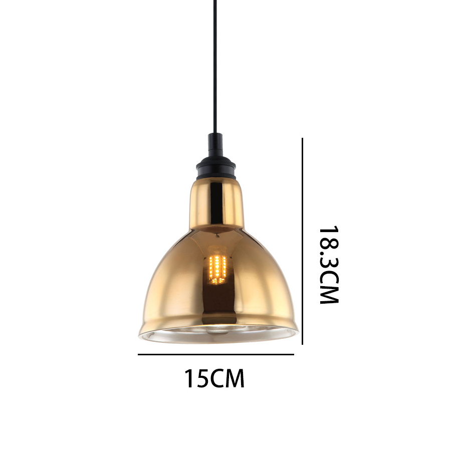 Modern Gold Round Glass G9 Base Pendant Light Loft Hang Lamp Lamp Kitchen Light Ceiling Chandelier