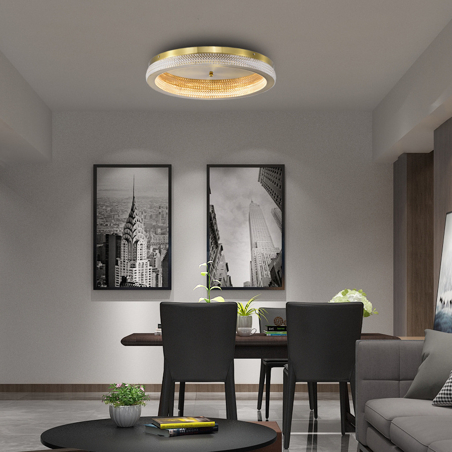 Acrylic Fixtures Modern Recessed Ceiling Lamp Led Ceiling Light Gold Metal LED Ceiling Lamp