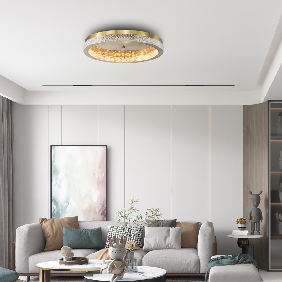 Acrylic Fixtures Modern Recessed Ceiling Lamp Led Ceiling Light Gold Metal LED Ceiling Lamp