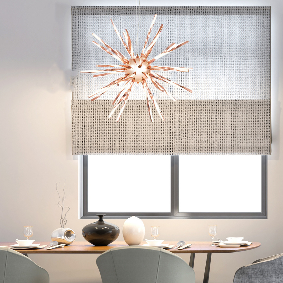 Modern Decoration Light Hotel Bedroom Living Room Crystal Luxury LED Rose Gold Plated  Sputnik Chandelier