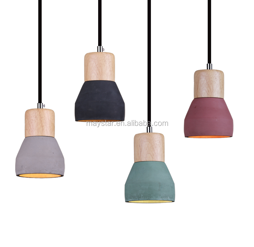 Rustic  Nordic Simple Style Concrete Cement E27 Socket Hanging Industrial Pendant Light