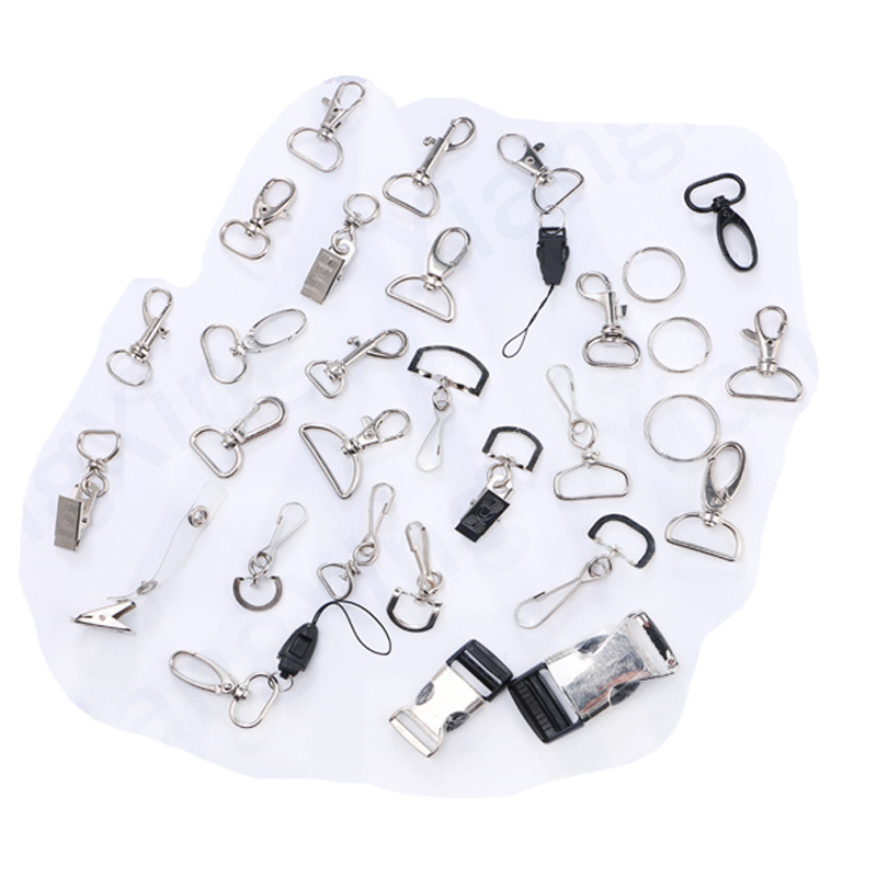 Various kinds of accessories lanyard parts for lanyards