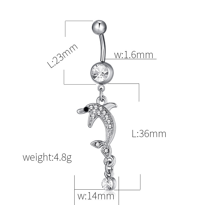 dolphin Belly Button Rings  Piercing Jewelry Navel ring Fashion Body Jewelry