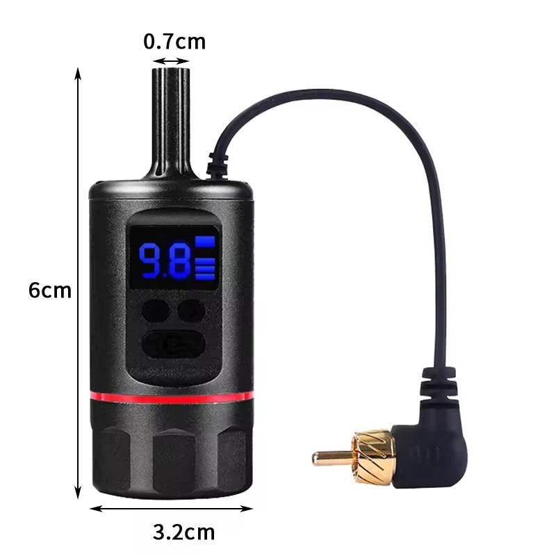 Wireless Battery Power Handle Mini Tattoo Battery Standard Cartridge Connection Port Portable Power Supply- Grip