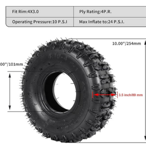 4.10/3.50-4 Tyre and Tube,RUTU Sack Truck Wheels 260X85 mm Replacement Pneumatic Tyres for Garden Trolly Trolley Wheelbarrow