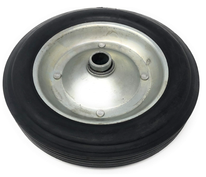 Solid Rubber Wheel  8 X 1.75  flat free wheel with 5/8