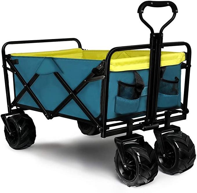 Beach Wagon Utility Beach Cart Outdoor Trolley Outdoor Camping Cart