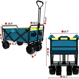 Beach Wagon Utility Beach Cart Outdoor Trolley Outdoor Camping Cart