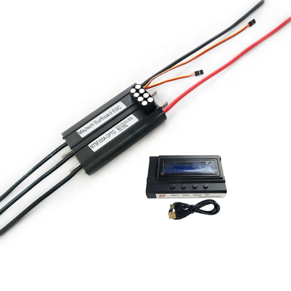 Maytech Water-cooled 300A ESC with Progcard Electric Speed Controller 1000A Burst Current for Motorized Surfboard Water Sports