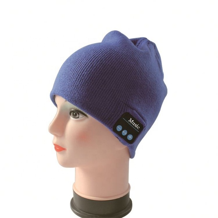 Wireless Bluetooth Hat 5.0V Beanie Knitted Plus Velvet Winter Hat Headset Speaker Mic Hand-free Music Mp3 Magic Smart Cap Woolen