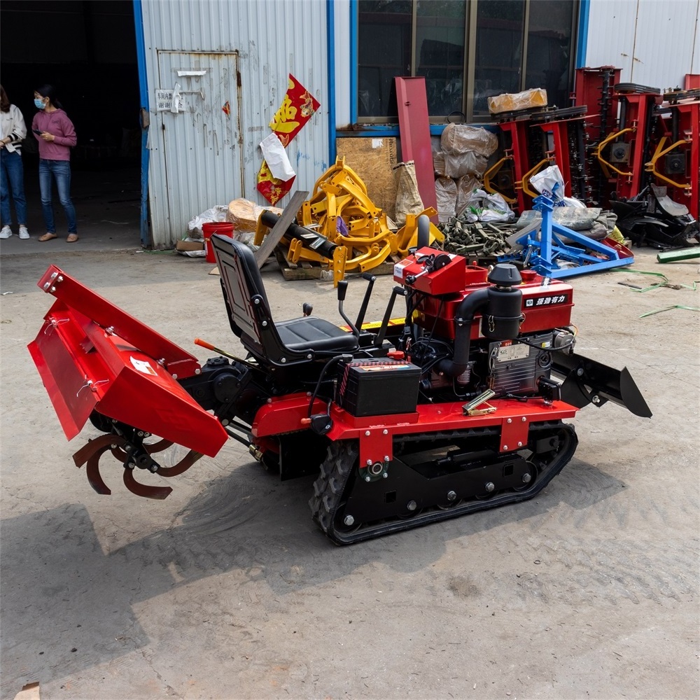 25HP Powerful crawler ridging plow ditcher small farm cultivator rotary tiller for sale