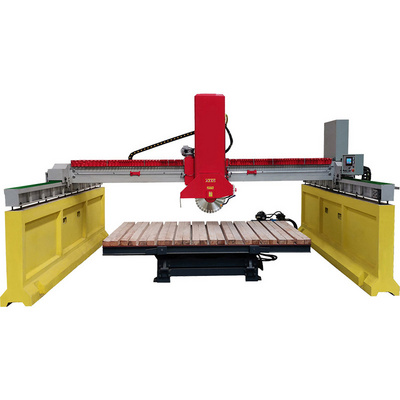 Powerful cutting stone machine marble granite bridge saw slab cutter machinery