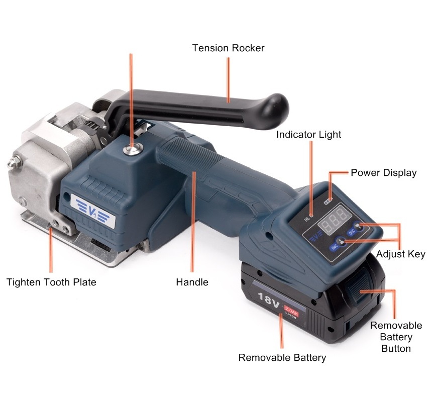 Strapping Machine Manual for PP PET belt Packing Tools V1 with Digital Display