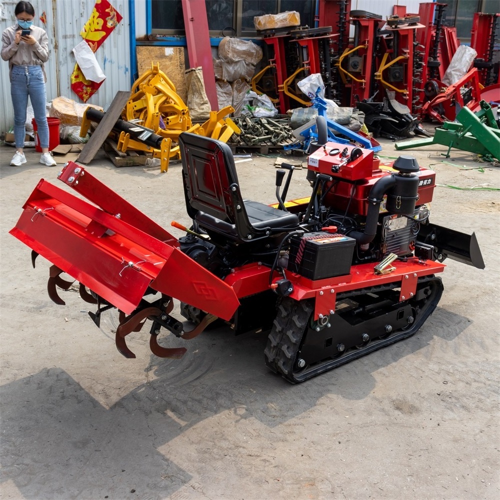 25HP Powerful crawler ridging plow ditcher small farm cultivator rotary tiller for sale