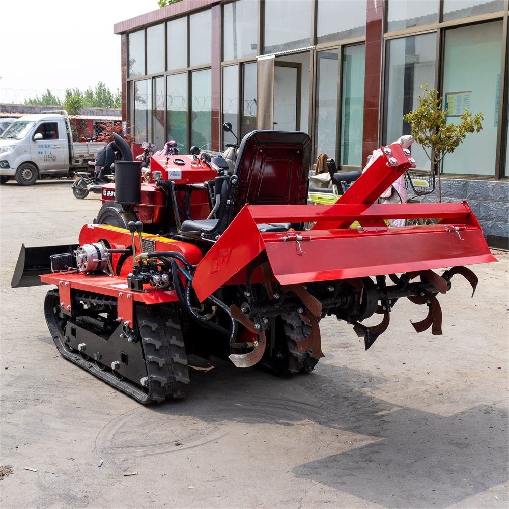 25HP Powerful crawler ridging plow ditcher small farm cultivator rotary tiller for sale