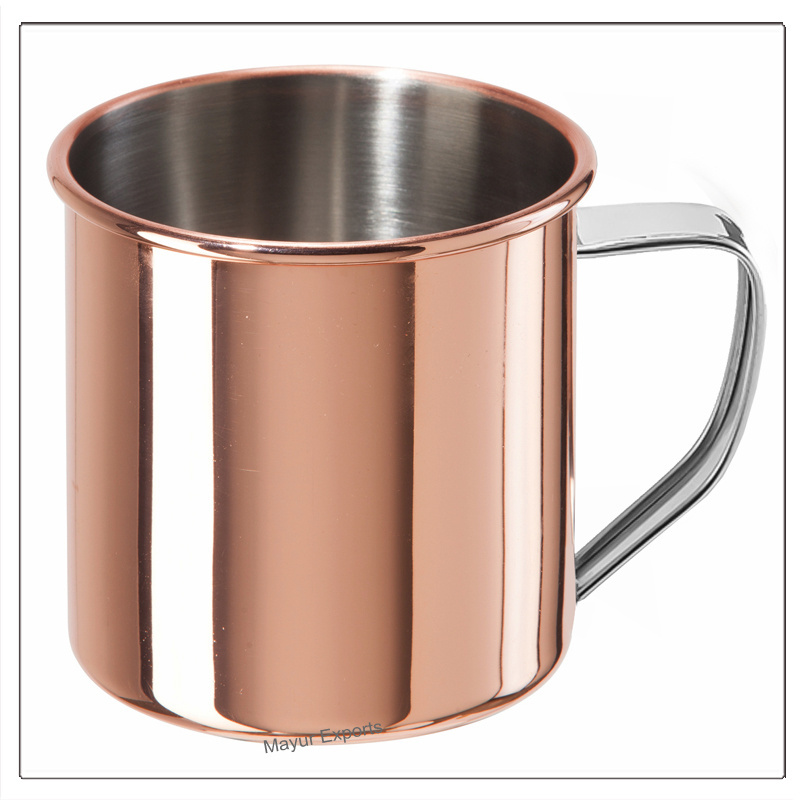 Stainless Steel Mug Metal Drinking Cup with handle - 250 ml