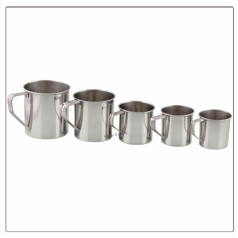 Stainless Steel Mug Metal Drinking Cup with handle - 250 ml