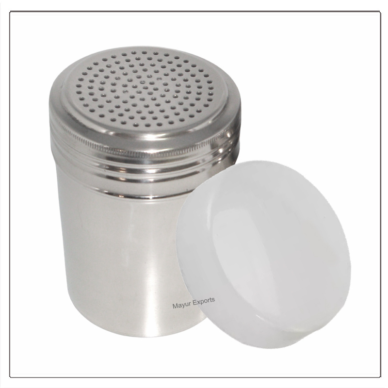 Stainless Steel Salt and Pepper Shaker metal Condiment Server Spice Tins