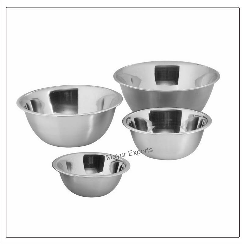 Stainless Steel Deep Mixing Bowl Stainless Steel Kitchen Bowl - 24 cm