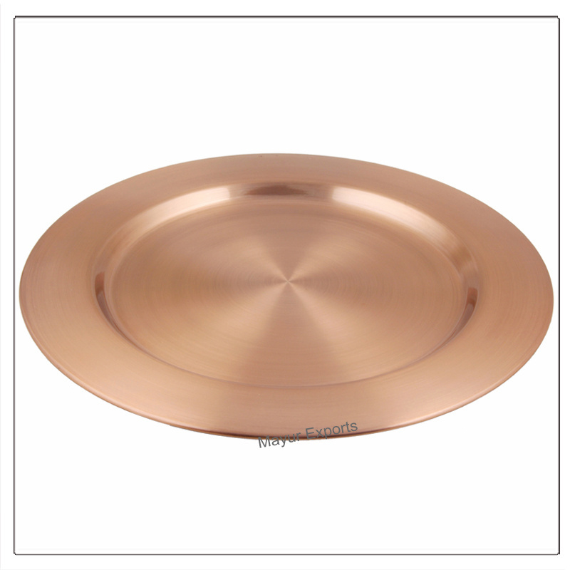 Stainless Steel Copper Charger Plate Wedding Charger Plate