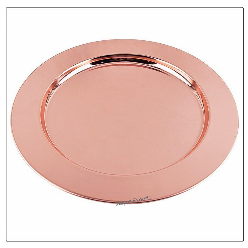 Stainless Steel Copper Charger Plate Wedding Charger Plate