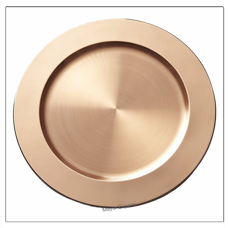 Stainless Steel Copper Charger Plate Wedding Charger Plate