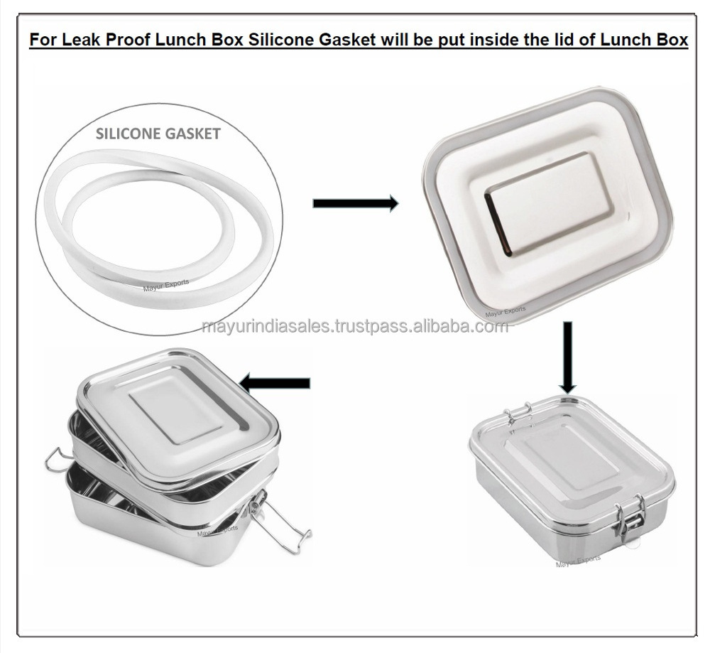 Stainless Steel Lunch box Metal Leak Proof Lunch Box - 500 ml