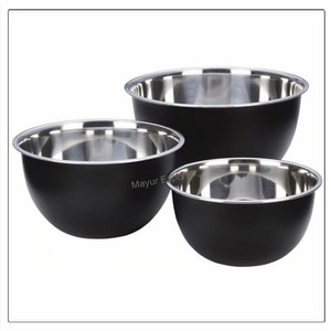 Stainless Steel German Bowl with Black color (powder coating)