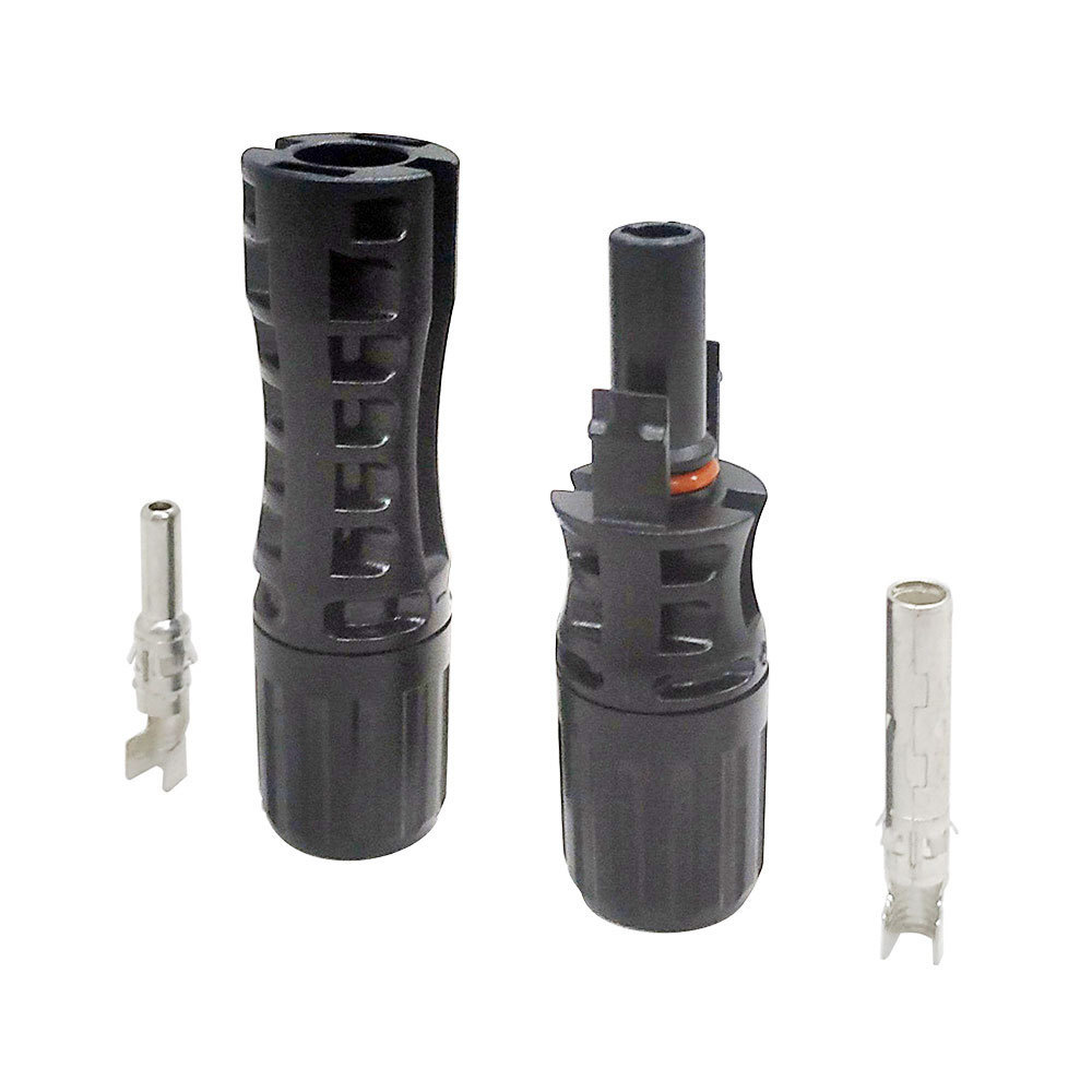 Male & Female Solar Cable Connectors IP68 waterproof 1500V 30A compatible cable for 2.5/4/6 mm