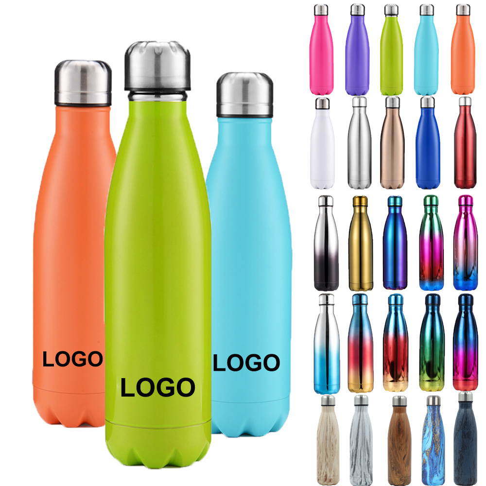 Double Wall Vacuum Insulated Metal Custom Promotional Gifts Stainless Steel Flask Reusable Stainless Steel Water Bottle