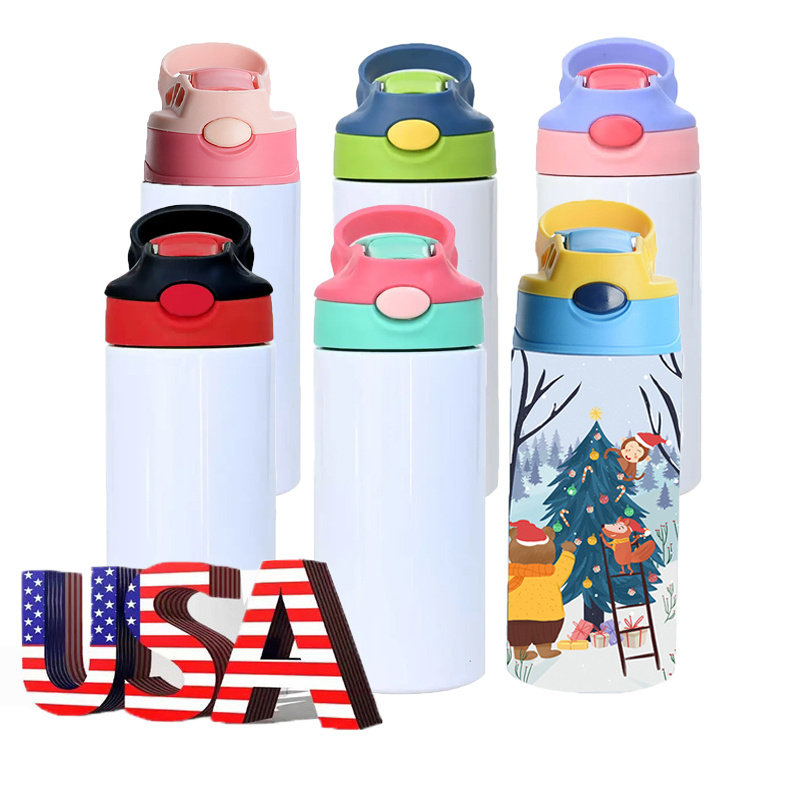 USA Warehouse Ready to Ship 12oz kids water bottle insulated stainless steel sublimation water bottle for children