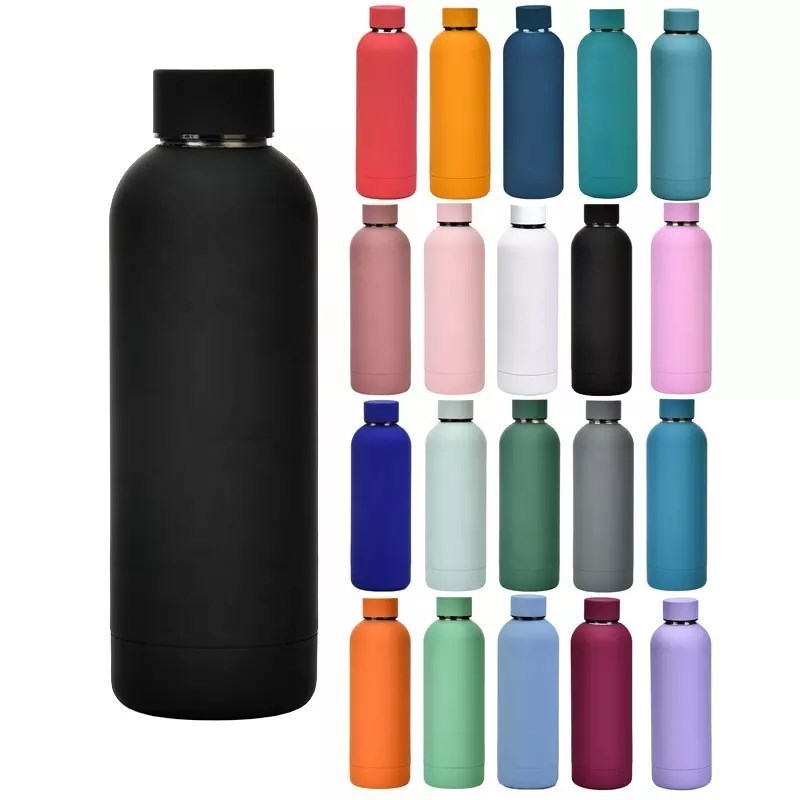 Mazoho 350ML 500ML 750ML Rubber paint double wall Insulated stainless steel Leakproof drink bottle tumbler Sports water bottle