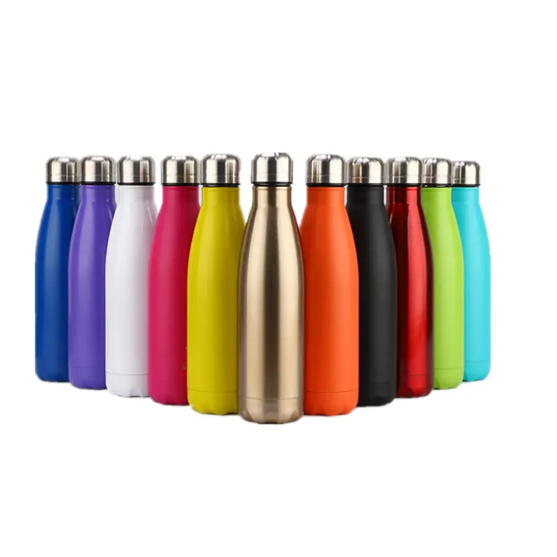 Double Wall Vacuum Insulated Metal Custom Promotional Gifts Stainless Steel Flask Reusable Stainless Steel Water Bottle