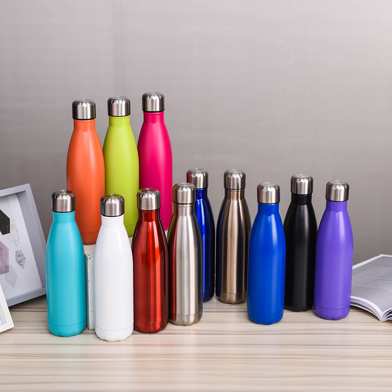 Double Wall Vacuum Insulated Metal Custom Promotional Gifts Stainless Steel Flask Reusable Stainless Steel Water Bottle