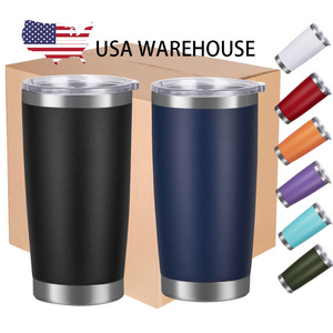 Wholesale 20oz 30oz double wall stainless steel travel coffee mugs insulated vacuum powdered coated  travelers mug