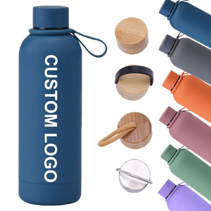 Mazoho 500/750ml soft touch double wall stainless steel 18/8 insulated drink bottle tumbler Sports water bottle Custom logo