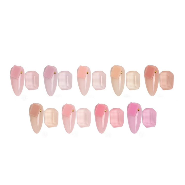 Customizable logo uv gel nail polish pink nude color 3 in 1 builder extension multifunctional jar gel