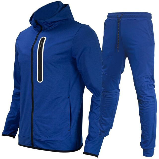 New Arrival OEM Branded Tech Fleece Double Hooded Track Suits 100% Polyester Zipper Breathable Sports Outwear Tracksuits