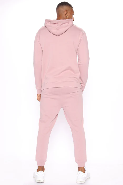 Sweat Suit Men's Factory Sale Private Label Blank Active Wear Joggers Solid Pink Cotton Terry Quick Dry Printed Tracksuit Sets