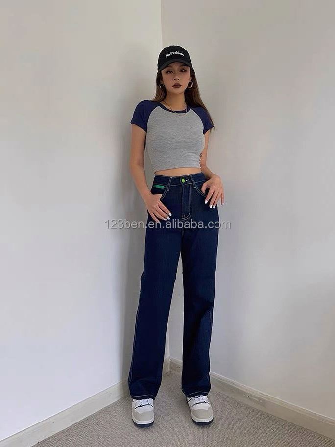 2023 New Arrivals High Quality Sexy Women's Denim Pants & Trousers Zipper Fly Regular Fit Custom High Waist Flared Women Jeans