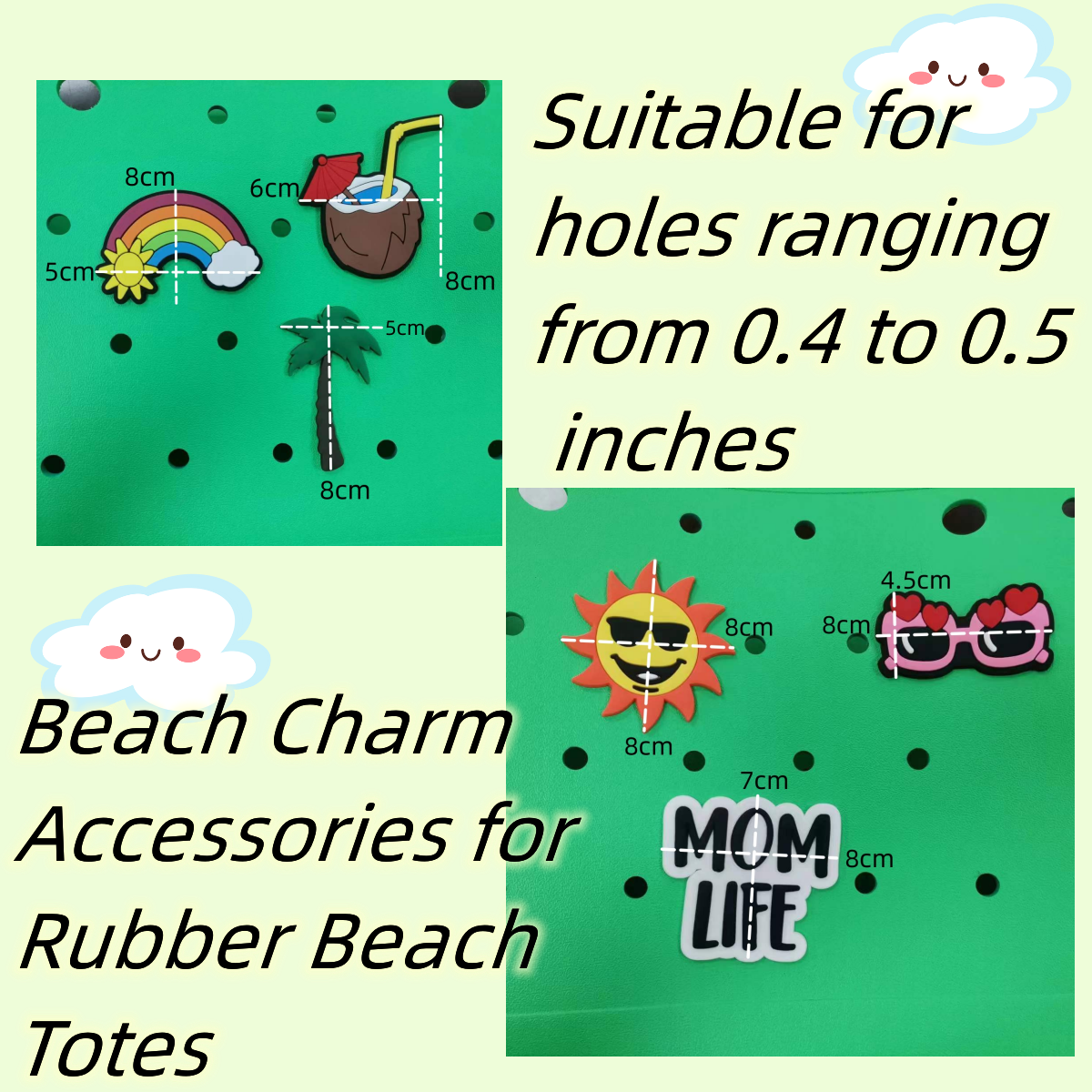 Silicone Rubber Beach Bag Accessories Large Neoprene Tote Bag Essential Accessories Pvc Lightweight Accessories for Beach Bag