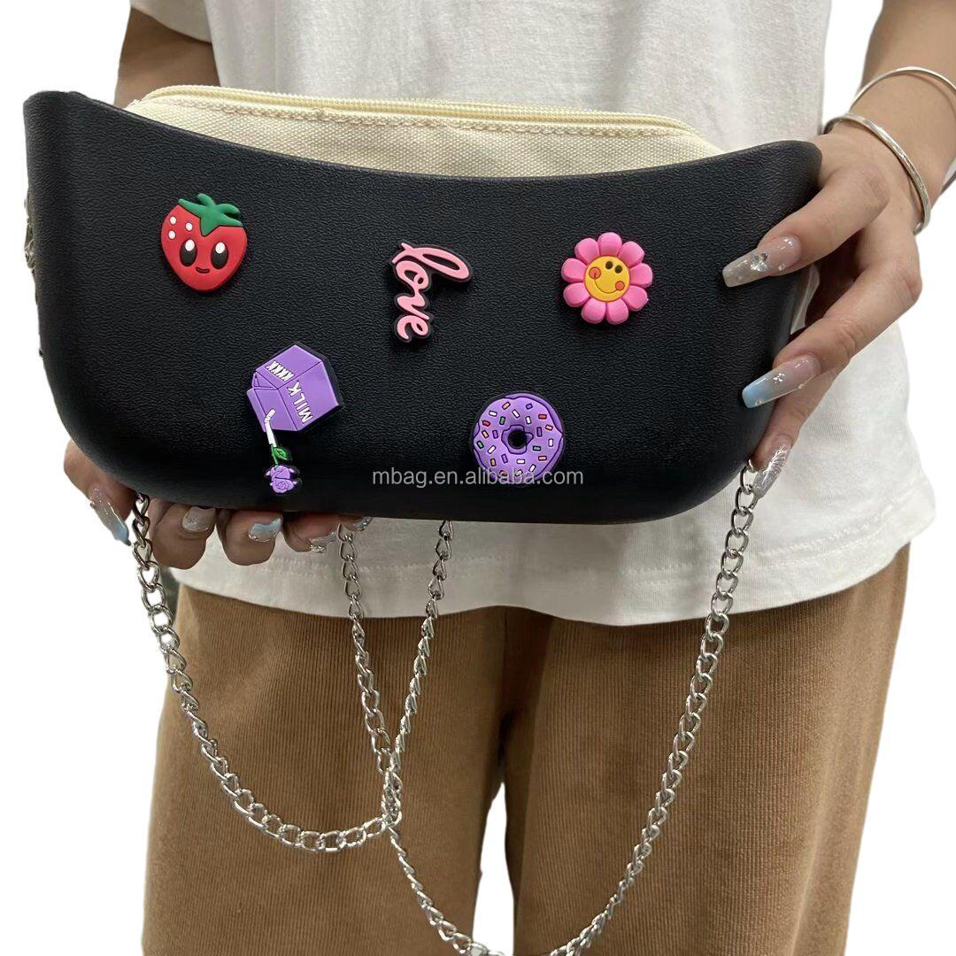 New summer look  arm bag Waterproof Moon bag Acrylic straps Cross body bag for Ladies