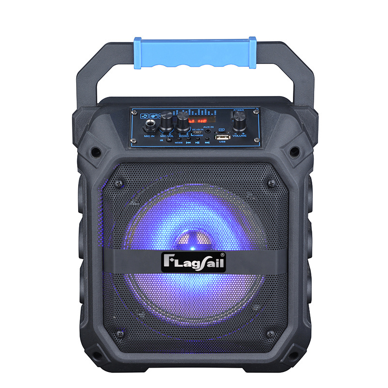 With stock 8inch 60W powerfull bass speakers colorful led lights OEM/ODM HIFI Audio  with EQ and Echo Effect speakers