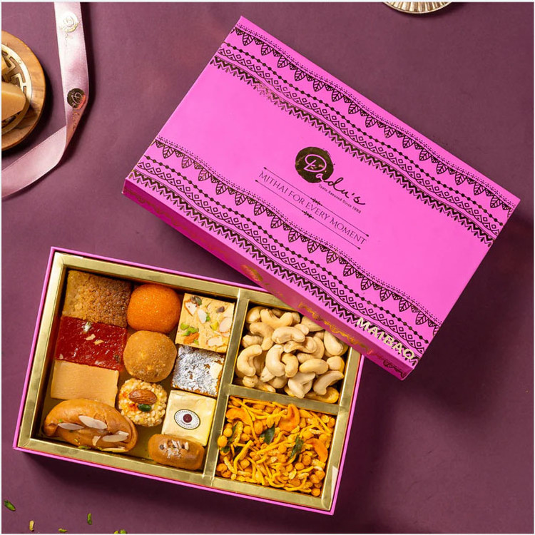 Custom printed diwali gift boxes for sweets luxury cardboard paper packaging food chocolate date nuts dry fruit platter box