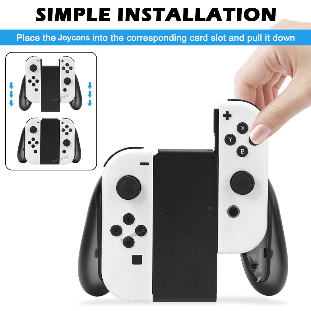 New Game Controller Charging Dock Grip Left & Right Gamepad Charger Stand For Nintend Switch/OLED Joycons Handle With USB Cable