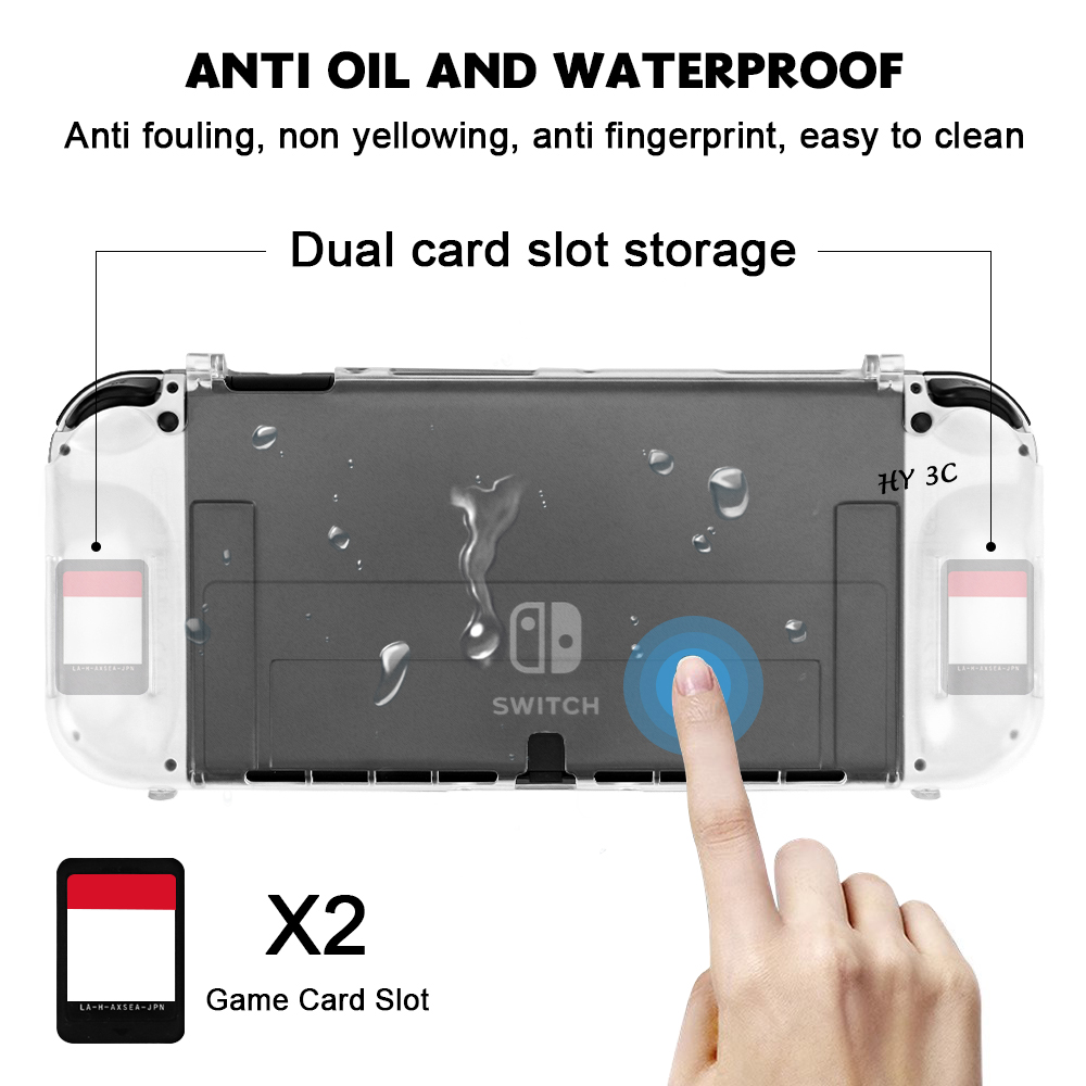 Transparent all-inclusive Protective Case For NS OLED Clear Shell Protector for Switch OLED Game Console Accessories