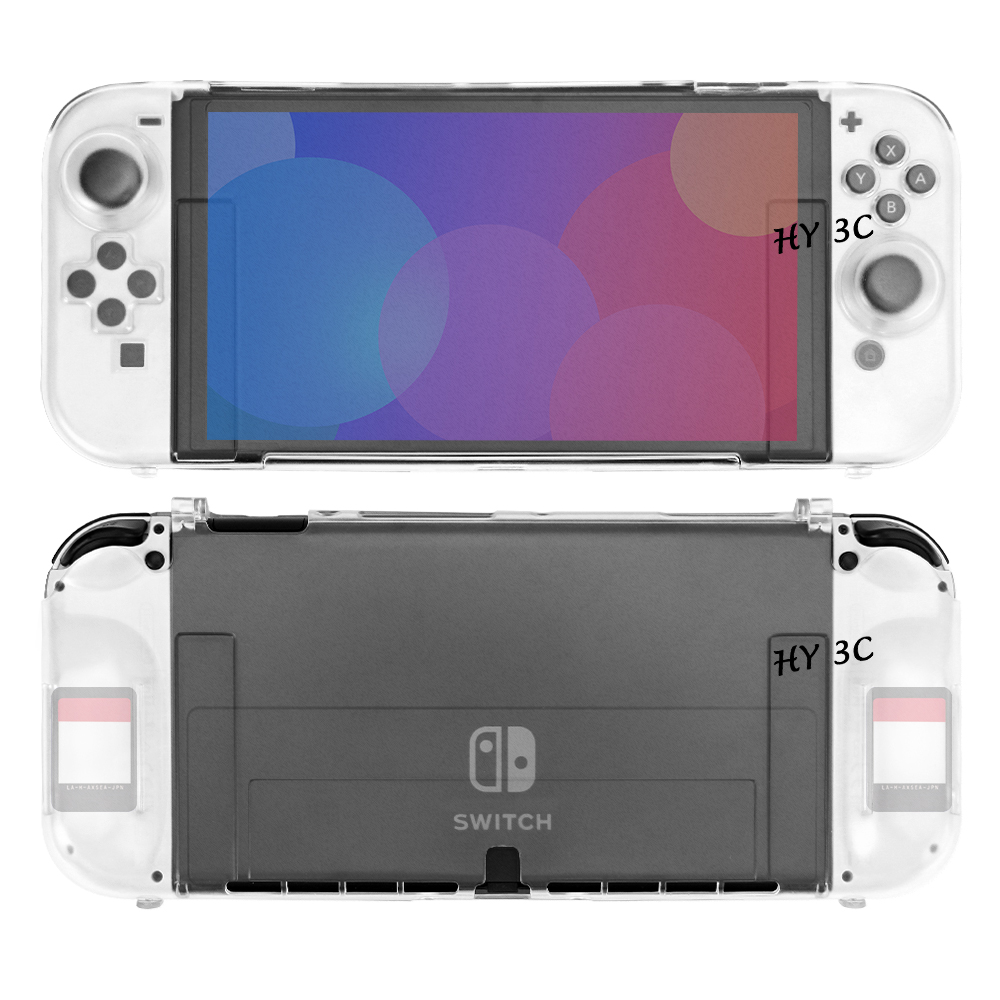 Transparent all-inclusive Protective Case For NS OLED Clear Shell Protector for Switch OLED Game Console Accessories