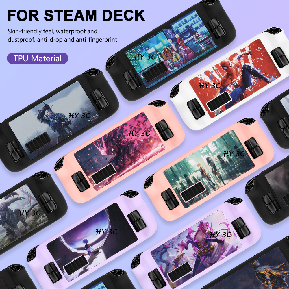 Multi-Colors Soft TPU Protective Case Shell For Steam Deck Silicon Non-slip Cover For Steam Deck game console Protector Case